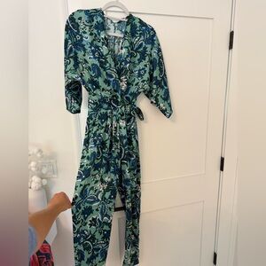 Zara blue and green jumpsuit
